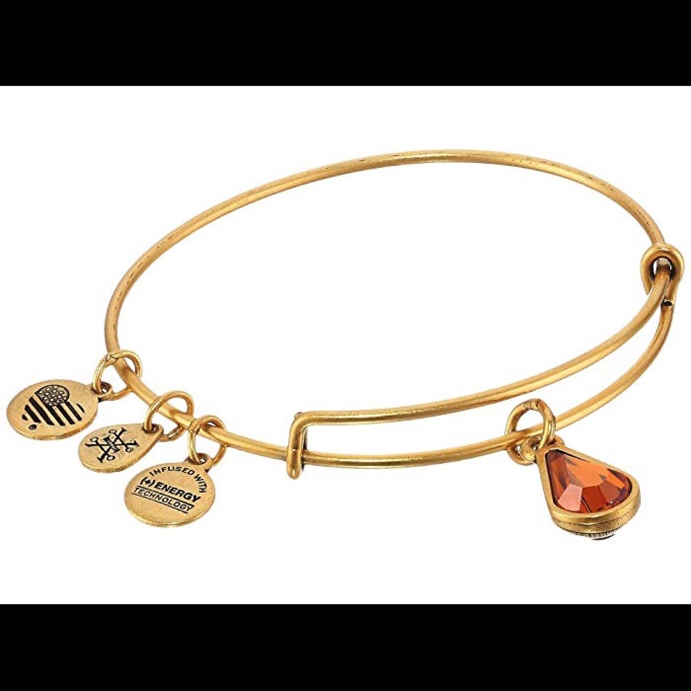 Nov Birth Month Charm Bangle W Swarovski® Crystals